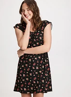 Robe de nuit à motif floral