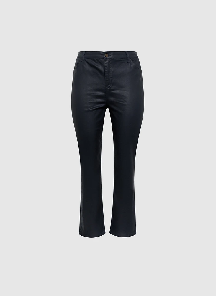 Coated Slim Leg Jeans