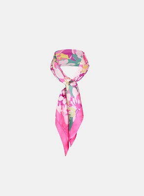 Foulard floral soyeux