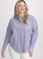 Joseph Ribkoff - Striped Button-Down Blouse