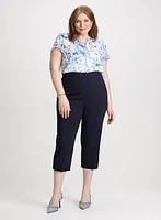 Floral Blouse & Bengaline Capris