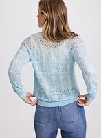 Pull en tricot pointelle