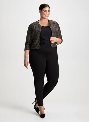 Metallic Bolero & Bow Detail Pants