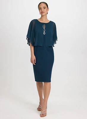 Capelet Overlay Dress