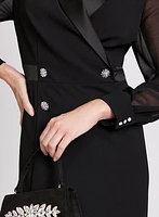 Crepe Tuxedo Blazer Dress