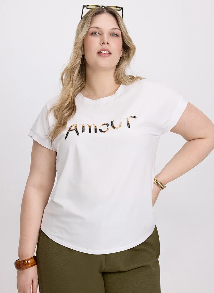 T-shirt orné de lettrage
