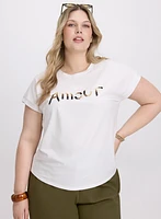 T-shirt orné de lettrage