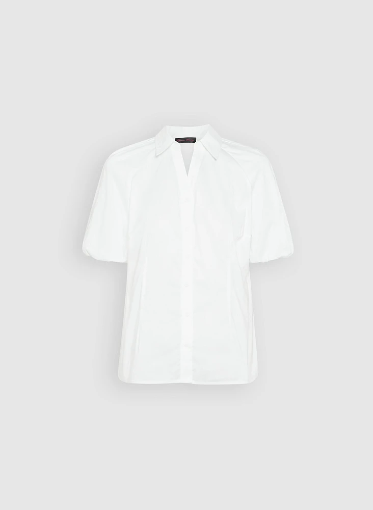 Blouse manches bouffantes en coton