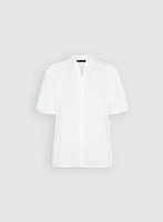Blouse manches bouffantes en coton