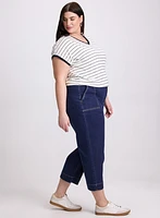 Patch Pocket Denim Capris