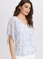 Blouse à motif abstrait