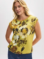 Floral Print Drop Shoulder Top