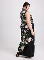 Robe maxi à motif floral