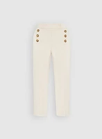 Button Detail Capris