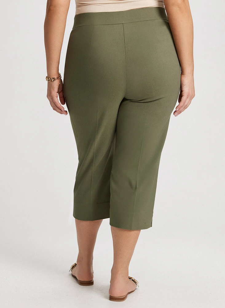 Side Slit Pull-On Capris