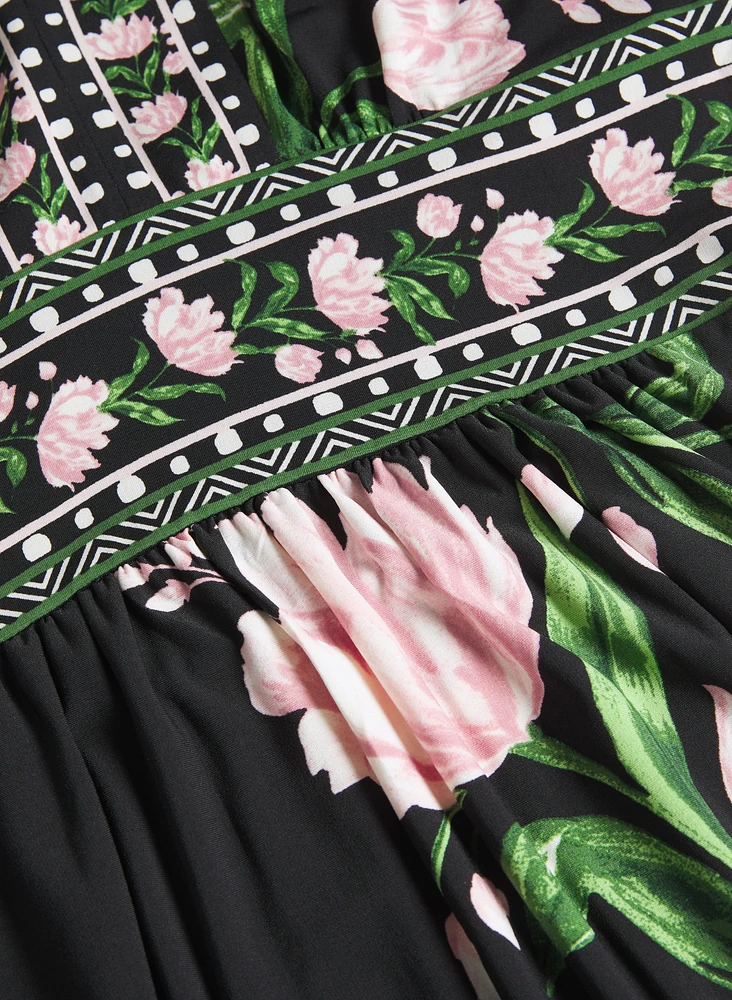 Floral V-Neck Dress