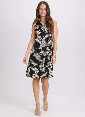 Robe à motif feuilles de palmier
