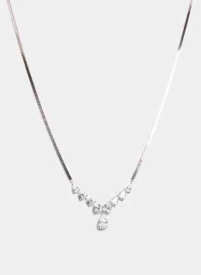 Collier à pendentif en cristaux