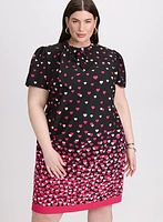 Robe à motif coeurs en cascade