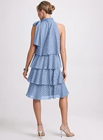 Tiered Dot Print Dress