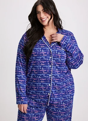 Text Print Pyjama Set