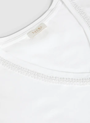 Pearl Detail T-Shirt