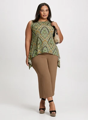 Sleeveless Paisley Top & Wide Leg Capris