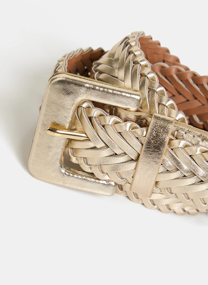 Metallic Braided Belt