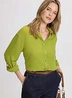 Blouse boutonnée en crêpe