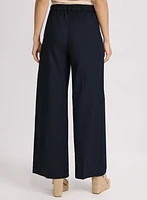 Pantalon Olivia large en mélange de lin