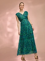 Robe maxi plissée