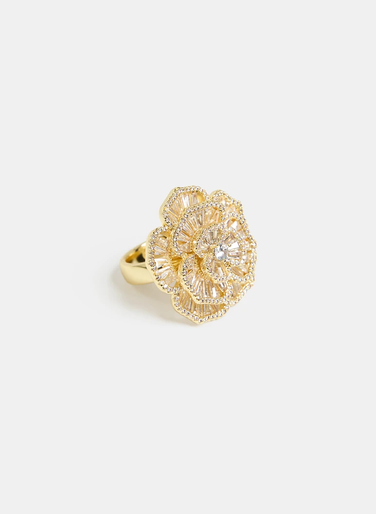 Crystal Flower Ring