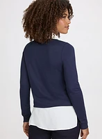 Embellished Illusion Blouse