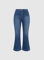 Patch Pocket Wide-Leg Jeans