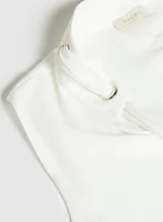 Blouse sans manches en crêpe