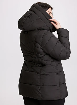 Recycled Material Puffer Coat