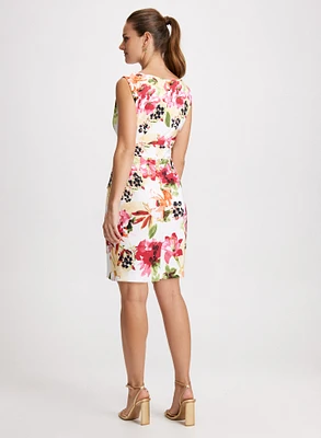 Tiered Skirt Floral Cocktail Dress