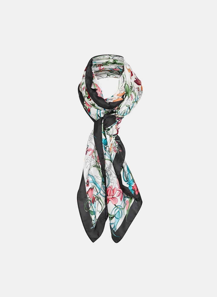 Foulard à motif floral