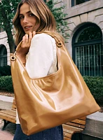 Vegan Leather Handbag & Pouch Set