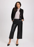 Cropped Jacket & Wide Leg Pants