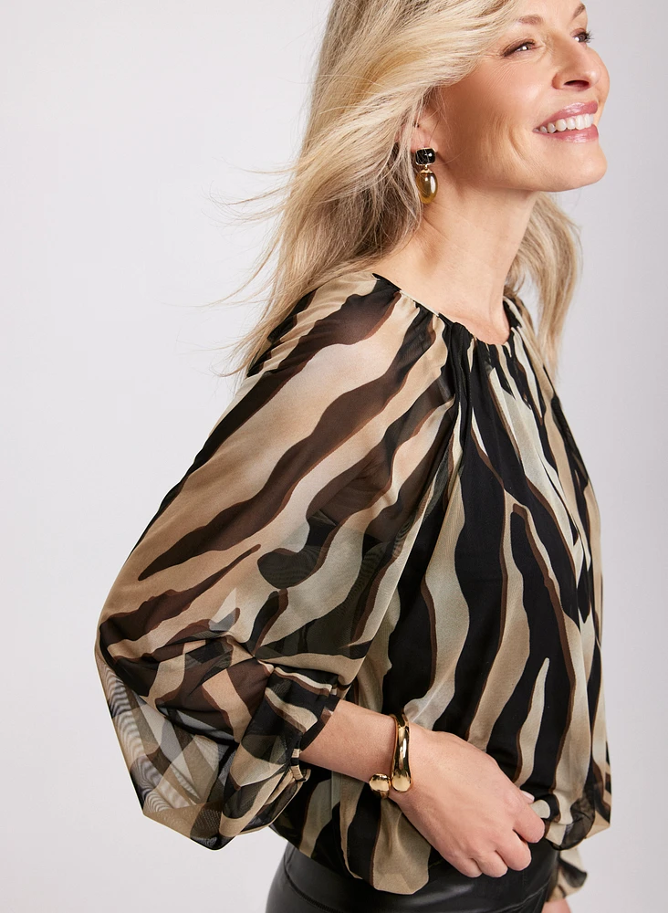 Zebra Print Blouse