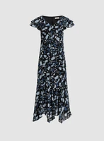 Floral Flutter Sleeve Dress