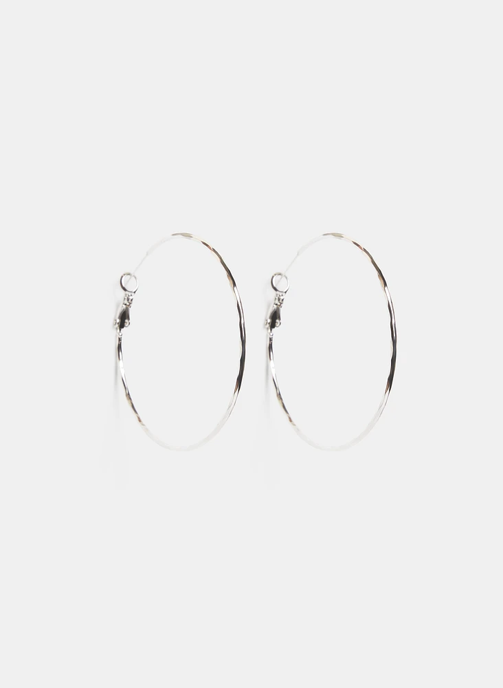 Faceted Hoop Earrings