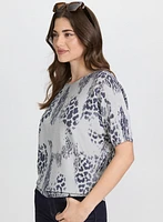 Leopard Glitter Knit Top