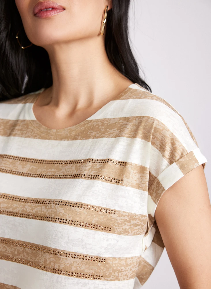 Striped Burnout T-Shirt