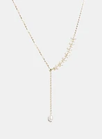 Y-Shaped Pearl Necklace
