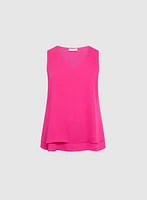 Blouse sans manches à effet superpos