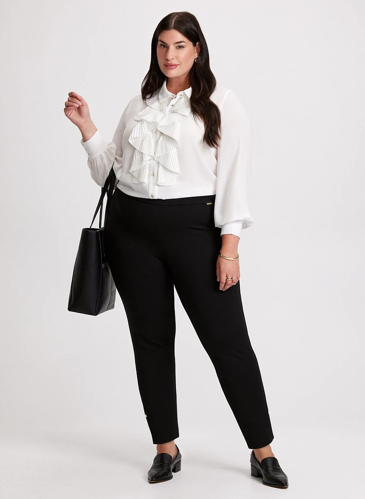 Button-Down Blouse & Pull-On Leggings