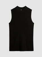 Sleeveless Mock Neck Sweater