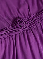 Rosette Detail Tiered Dress